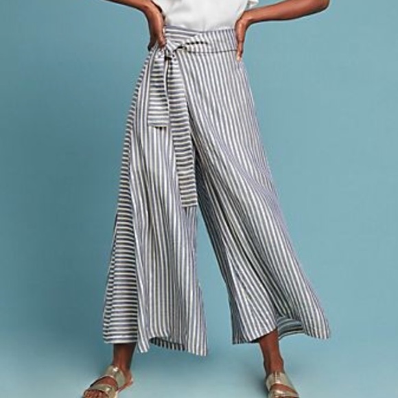 Eva Franco Anthropolgie Striped Palazzo Pants - Picture 3 of 4